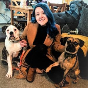 Alannah and her dogs