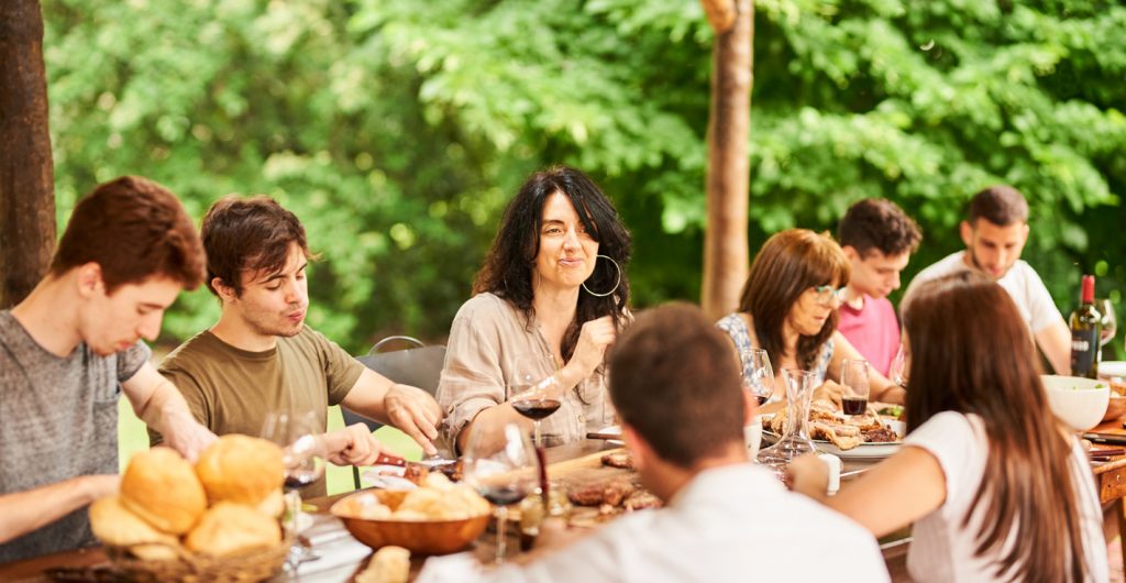 outdoor family meal